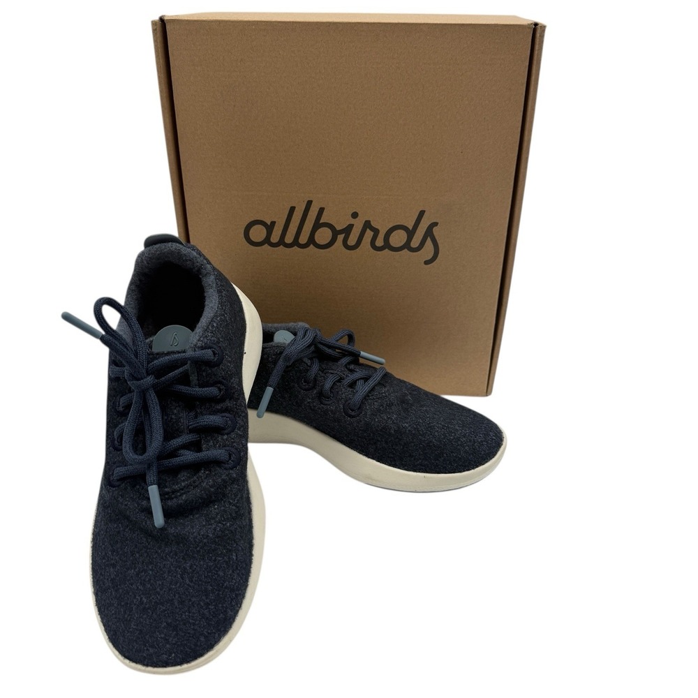 Allbirds‎ Wool Runner Mizzle W8 Savanna Night Black Merino Sneakers Womens 8 EUC